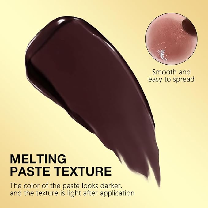 2Pcs Dark Brown Honey Tinted Lip Stain Lip Balm Lip Gloss Lipstick, Sheer Hydrating Lip Stains Tint, Moisturizing Lip Color for All Skin Tones, Nourishing Lip Balm with a Hint of Natural Black Cherry