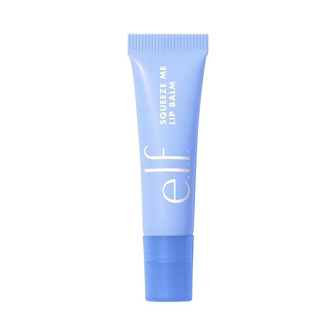 e.l.f. Squeeze Me Lip Balm, Moisturizing Lip Balm For A Sheer Tint Of Color, Infused With Hyaluronic Acid, Vegan & Cruelty-Free, Blueberry