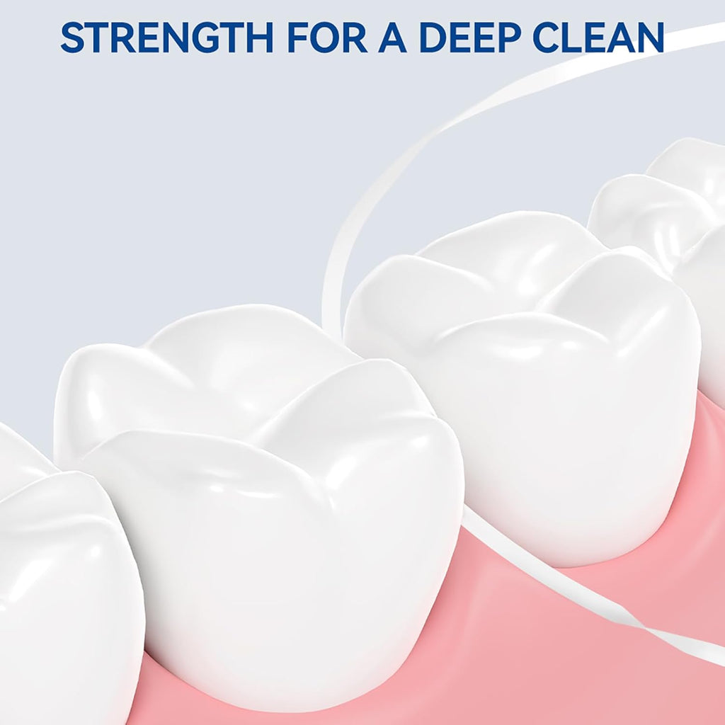 Super Deer Flat Dental Floss - Mint, PTFE Floss, Gentle on Gums, Expands & Stretches,Plaque Remover for Teeth, Shred Resistant, Floss Slides Smoothly, Easy to Use, 55 yd (6)