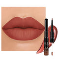 1Pcs 2 in 1 Reddish Brown Matte Lip Liner and Liquid Lipstick Stain Makeup Set for women, Long Lasting Smudge Proof Lip Tint Matte Finish Lip Gloss for All-Day Color Hold Easy to Use 36#