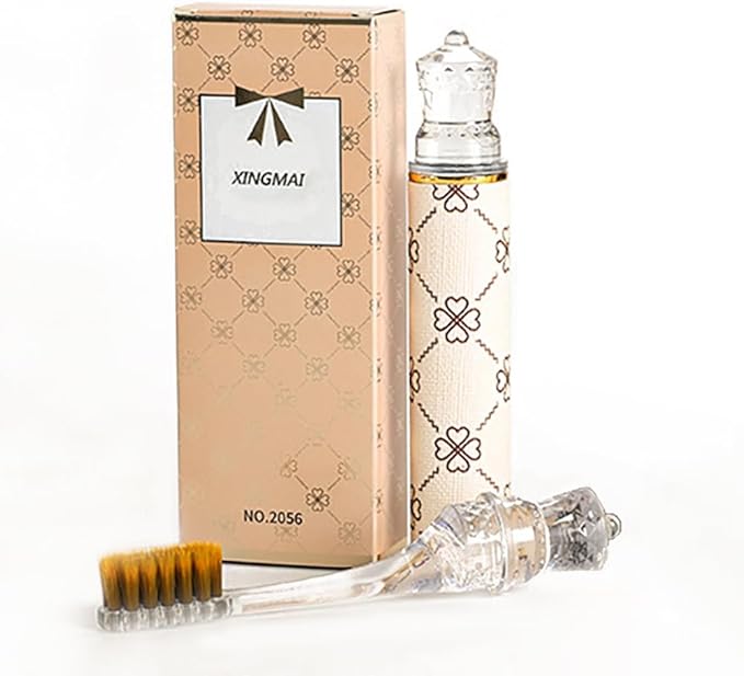 Foldable Travel Toothbrush Set,Compact Head,Mini Toothbrush with Toothbrush Case,Soft Bristled Travel Toothbrushes for Adults (Leather Handle Apricot 1 Set)