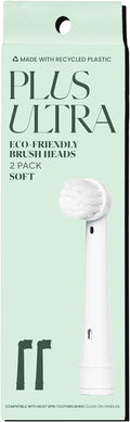 PLUS ULTRA Eco-Friendly Oral-B Compatible Electric Toothbrush Replacement Heads - 2 Heads Per Pack - Soft Toothbrush for Sensitive Teeth