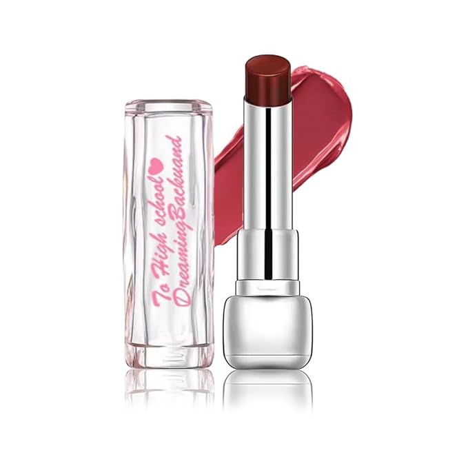 Plum Plumper Moisturizing Butter Lipstick for Women, Natural Tinted Lip Balm Shine Nourishing Hydrating Lip Gloss Stain for Dry Lips, Lightweight Lip Liner Care Makeup, Vegan 1Pc Dark Plum Wine