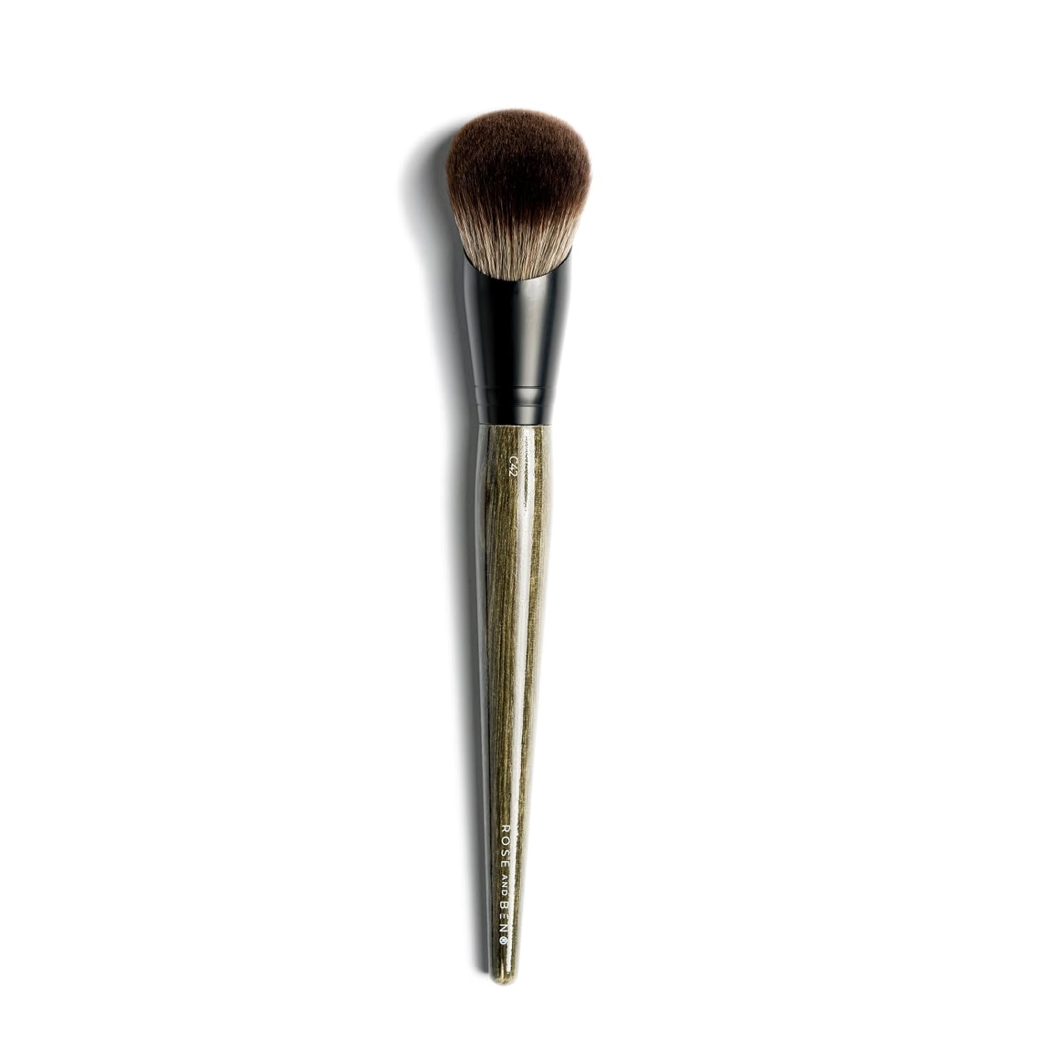Rose and Ben Beauty Makeup Tools - C42 Foundation Brush, C41 Blush Brush and Setting Puff