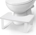 Bamboo Toilet Stool,Potty for Pooping,Portable Squatting Pan with Dual Anti Slip Design,Bathroom Stools,Poop Stool for Bathroom,Toilet Step,Toilet Stools for Pooping,Bamboo Articles(White)