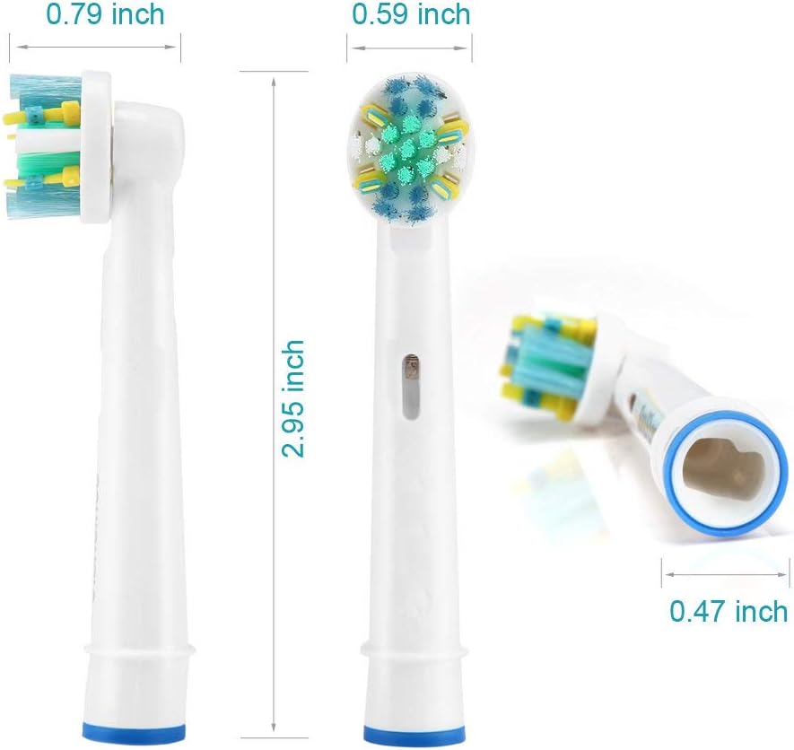 Toothbrush Replacement Heads Refill for Oral Electric Toothbrush Pro 1000 Pro 3000 Pro 5000 Pro 7000 Vitality Floss Action,8 Count with Covers