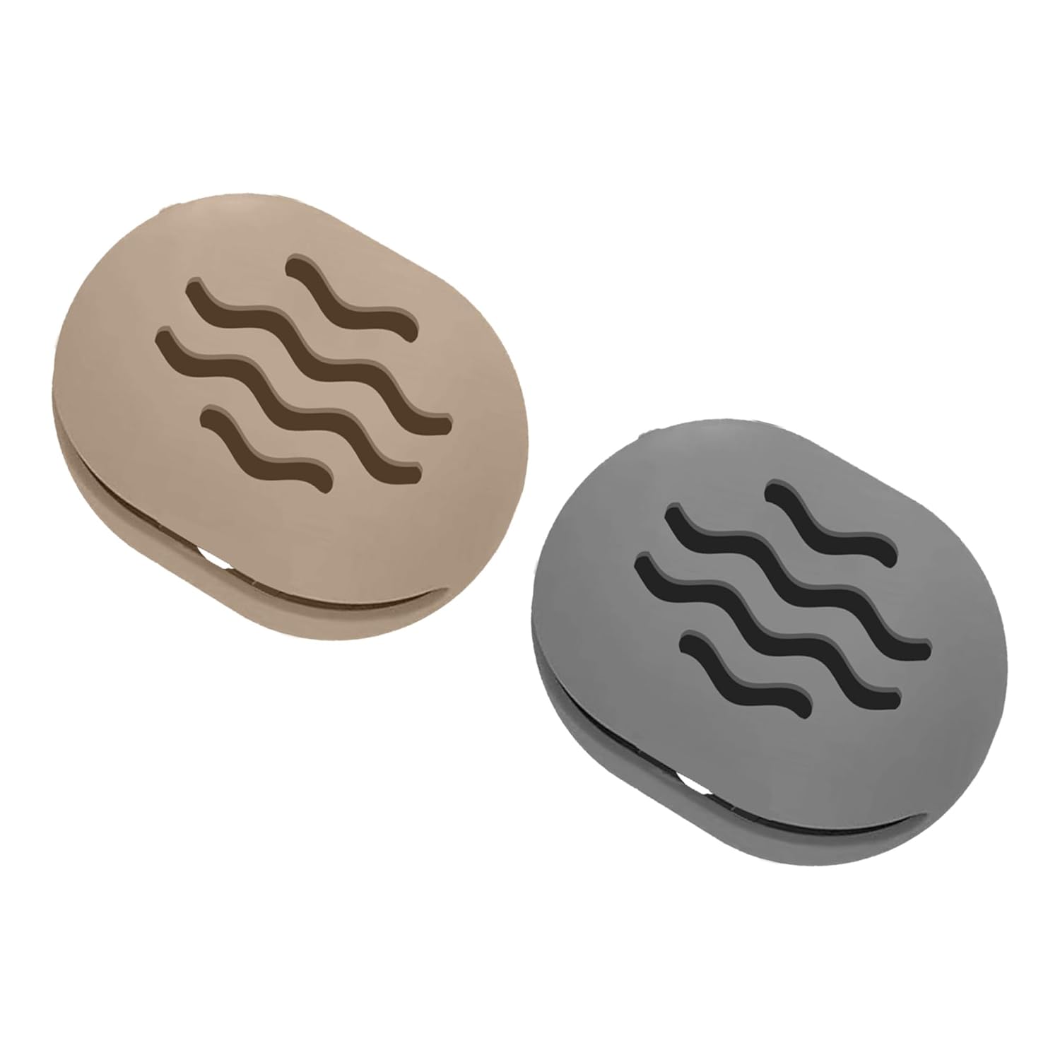 2PCS TIKIUKI Makeup Sponge Holder Beauty Blender Bolder Makeup Sponge Case Breathable Make Up Sponge Case Essentials Suitable for Business or Travel（Khaki+Gery）