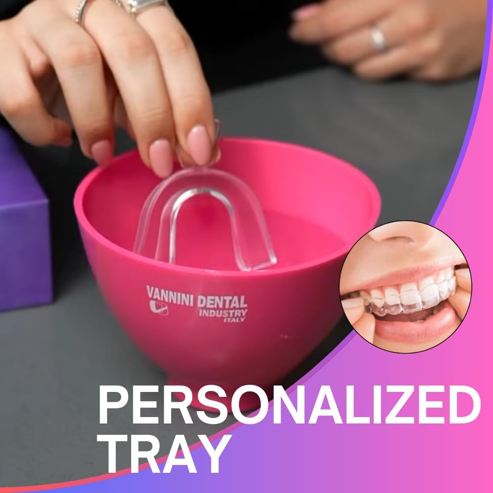 Premium Teeth Whitening Kit for Sensitive Teeth, 32X Dual Blue and red LED Lights, +4 whitening Pens, Enamel Safe