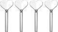 4Pcs Silver Metal Manual Toothpaste Squeezer Heart Stainless Steel Dispenser Tube Squeezer Hand Cream Tube Key Roller Set Bathroom Accessories Tube Squeezing Aids Bathroom Safety Daily Living Aids