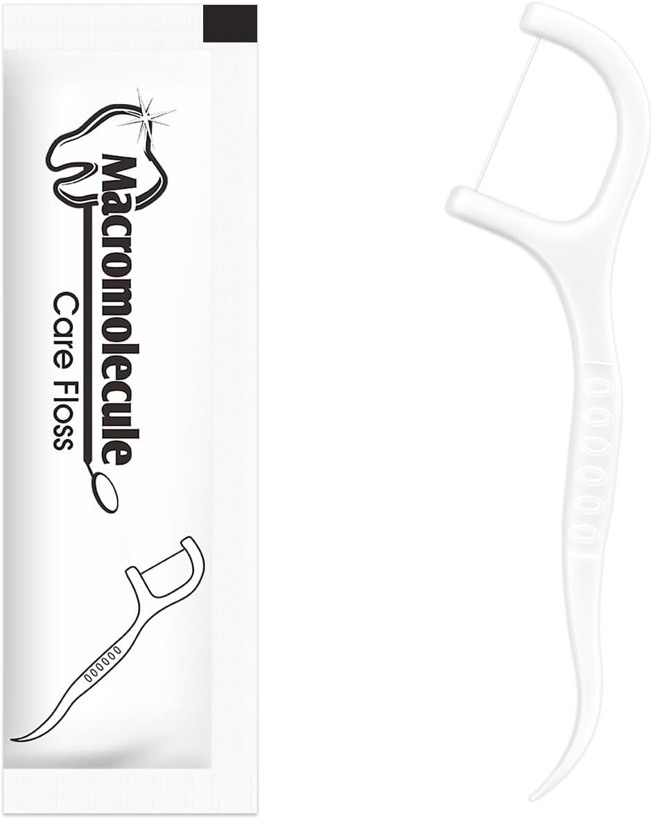 500 Count Floss Picks Individually Wrapped,Portable Flossers for Adults,Suitable for Oral Care in Restaurants, Travel, Hotels and Offices