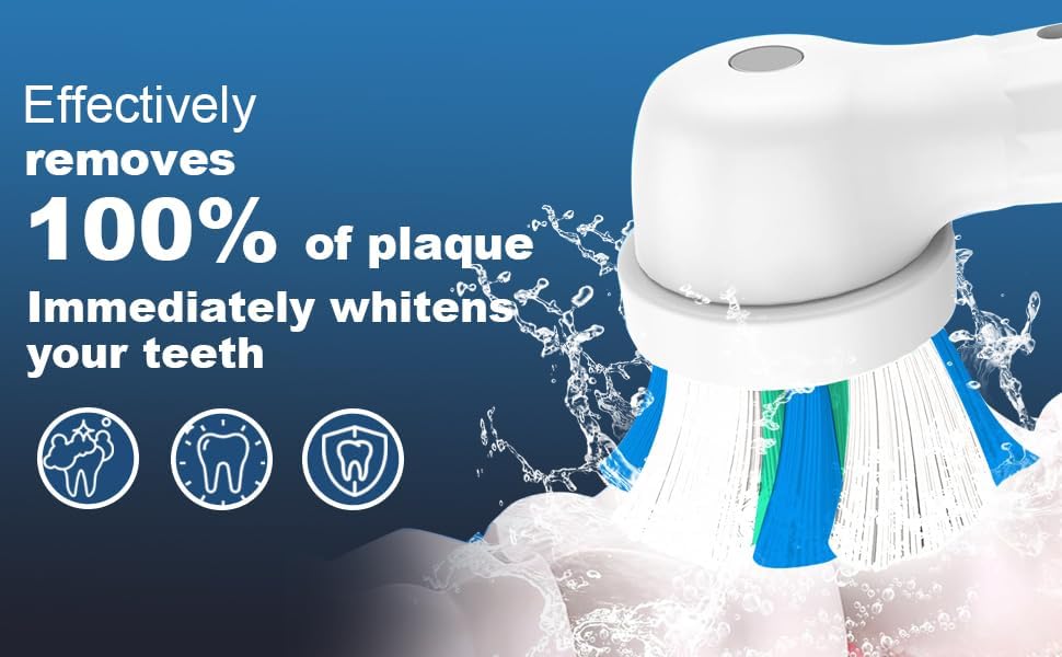 10 PCS IO Replacement Heads Compatible with Oral B IO 2/3/4/5/6/7/8/9/10/Deeep Clean Electric Toothbrush, Toothbrush Brush Heads Compatible with Oral B IO for Teeth Clean (White)