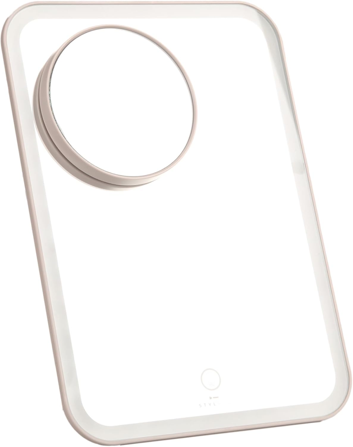 stylPro Glow and Go Travel Mirror - Makeup Mirror with Lights Perfect for Hair Styling - USB Rechargeable - with Protective Sleeve - 1 pc