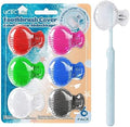 UCEC 6 Pack Toothbrush Covers - Protector Head Caps with Plastic Clip for Travel, Camping, Bathroom, School, Business