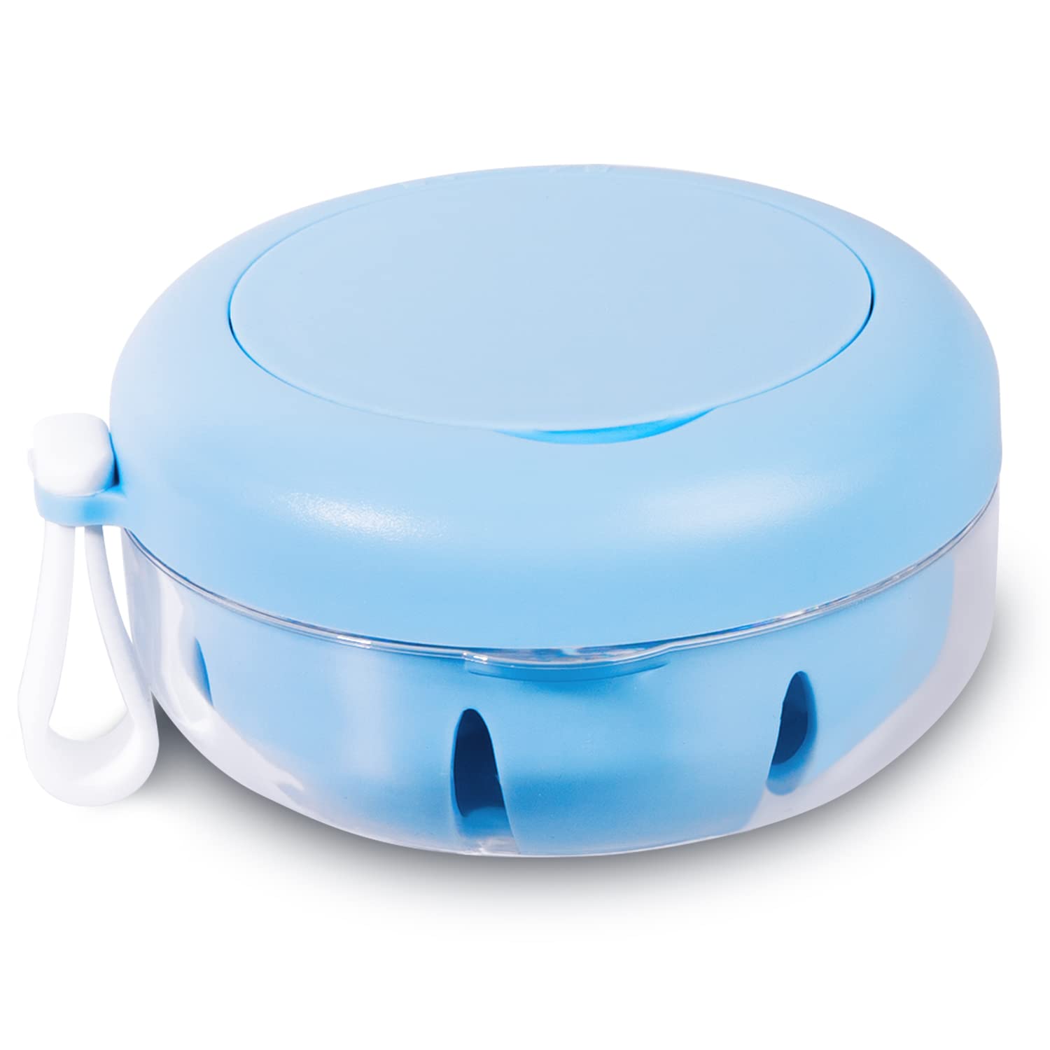 Retainer Case, Retainer Cleaner Case, Definitely No-Leak Denture Case Denture Bath Box for Traveling Perfectly, Denture Cup with Strainer & Mirror(Blue)