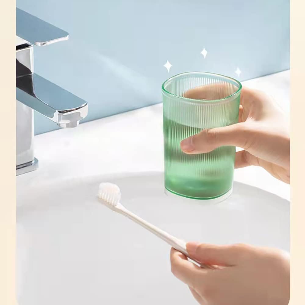 Unbreakable Cup, Bathroom Tumbler, Plastic Toothbrush Holder, Tumbler Cup, Bathroom Cups,Makeup Brush Holder,Set of 2 Reusable Drinking Glasses.