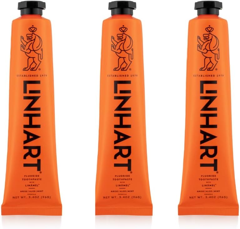 LINHART Whitening Toothpaste – Teeth Whitening, Enamel Strengthening Toothpaste with Mint Flavor (3.5 oz, Pack of 3)