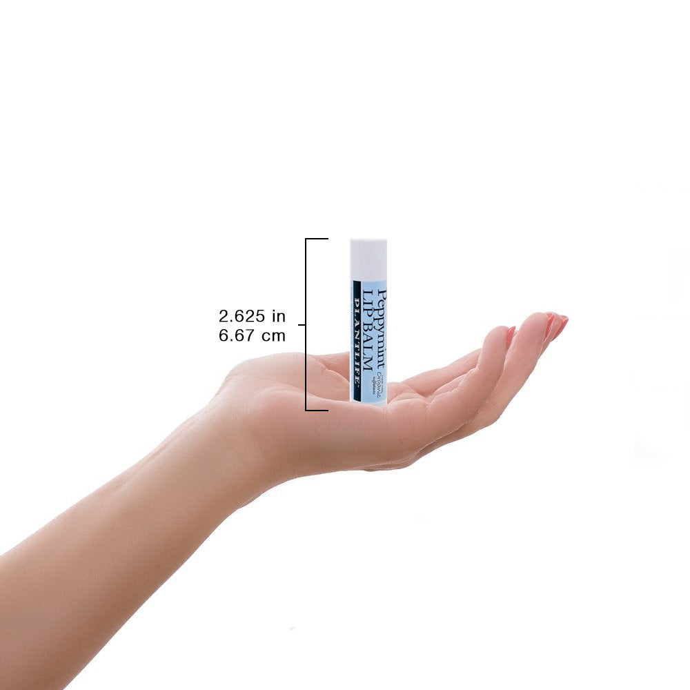 Plantlife Peppermint Lip Balm 2 Pack - Organic Made with Beeswax, Calendula & Chamomile - Soothing Balm for Chapped Lips - Moisturize Lips & Works on Minor Cuts - Made in California
