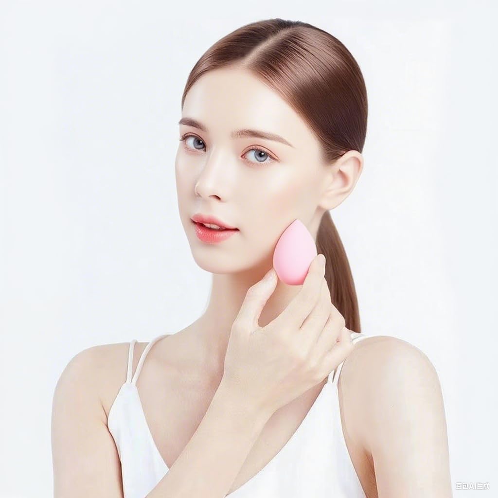 15 Pcs Makeup Sponges Set - 3 Shapes Beauty Blender Kit for Liquid, Cream & Powder Foundation, Concealer - Multi-Colored Soft Cosmetic Sponges (Pink/Nude/Purple/Green/Blue)