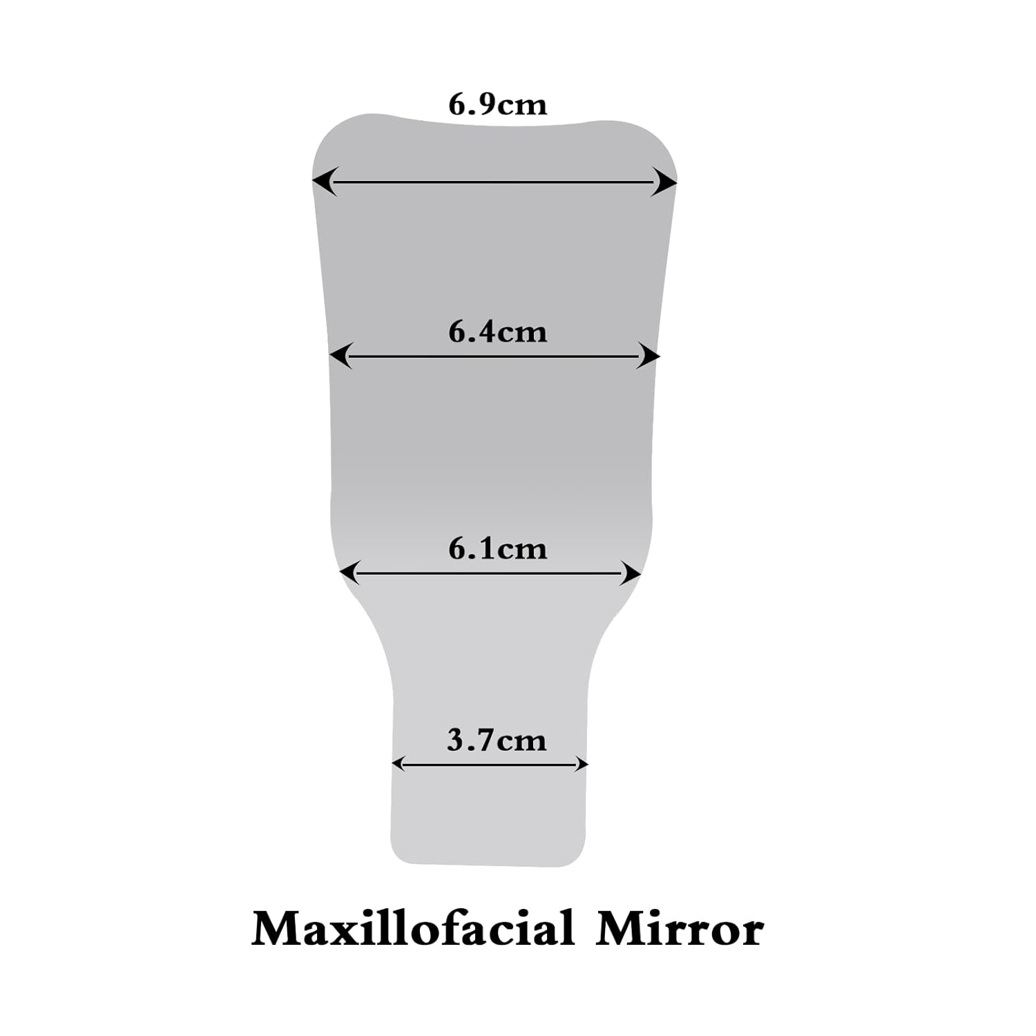 Angzhili 1 Piece Dental Anti-Fog Photography Mirrors,2 Sided Fog Free Intraoral Photography Mirror,Stainless Steel Occlusal Mirror (L maxillofacial mirror)