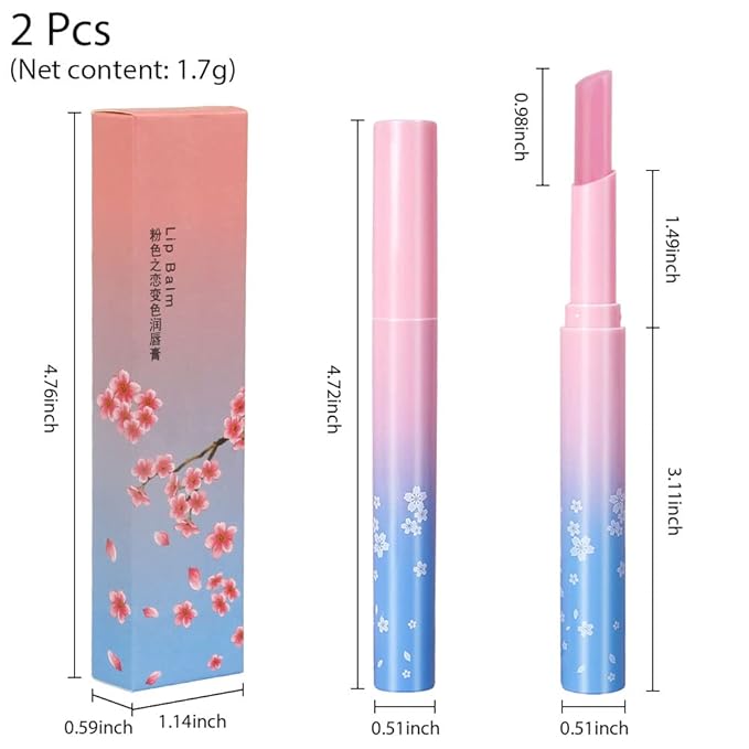 BINGBRUSH Color Changing Lipstick,Moisturizer Long Lasting Lip Care Lip Balm Magic Lip Gloss Lip Tint Stain Glossly Makeup Lipstick Set for Women (1Pc A01#)