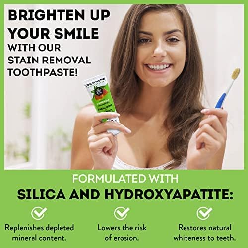 MOUTHWATCHERS Whitening Fluoride Free Naturally Sourced Toothpaste, 3 oz Tube, for Sensitive Teeth and Gums, Organic, SLS Free, Fresh Organic Mint and Propolis, by Dr. Plotka's
