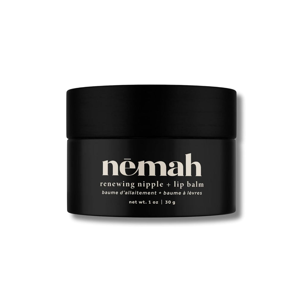 Nemah - Organic Nipple Balm, Nipple Cream Safe for Breastfeeding - 2-in-1 Nipple Butter & Lip Balm, Nursing Nipple Balm - Non-Greasy, Vegan, & Cruelty-Free - 1 oz.