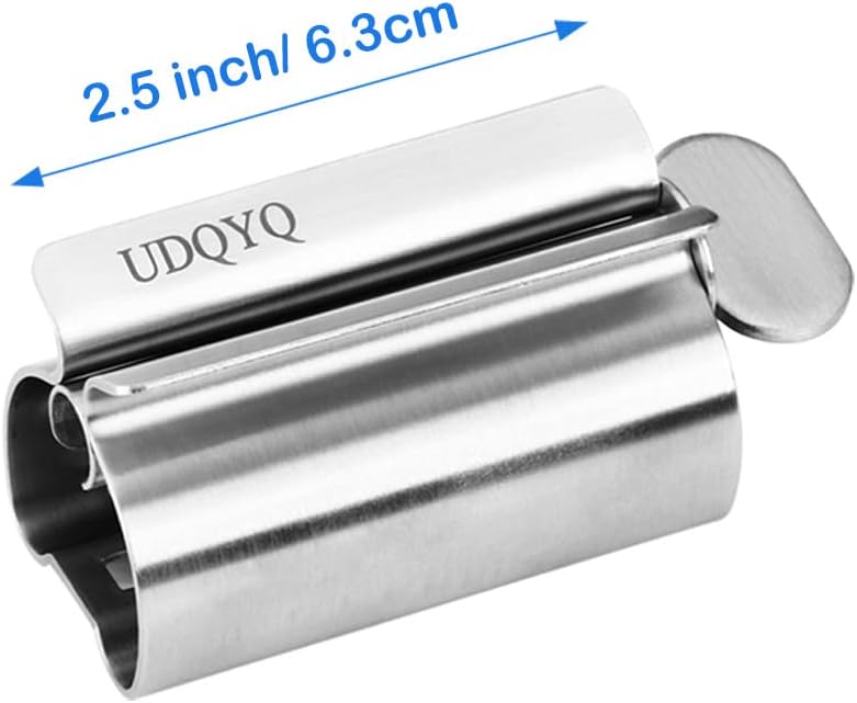 Toothpaste Squeezer - Metal Tube Squeezer Stainless Steel Tube Wringer UDQYQ Toothpaste seat Holder Stand (3 Pack)