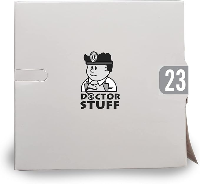2023 MINI Year Stickers, Doctor Stuff 2023 Chart Stickers, Gray Colored, Tab 1287 Style, USA Made Year Labels for End Tab File Folders, 500/Roll, 1 Roll, 1/2" x 1-1/8"