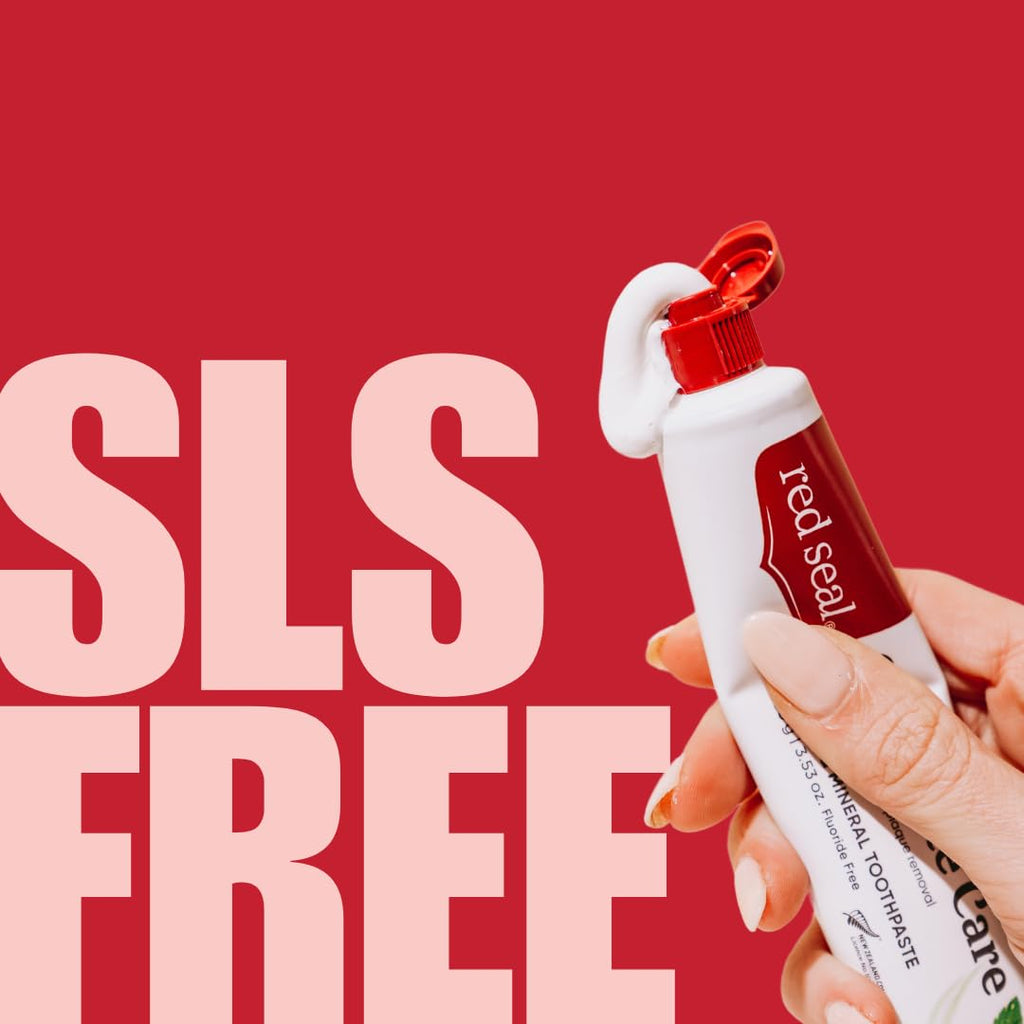 Red Seal Fluoride Free Toothpaste - Baking Soda - Herbal & Mineral Formula, Vegan-Friendly, Cruelty-Free, SLS and Paraben-Free, No Artificial Flavors, NATRUE Certified Natural, Dry Mouth Relief