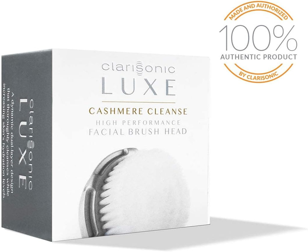 Clarisonic Luxe Cashmere Facial Cleansing Brush Head Replacement | Compatible with Mia 1, Mia 2, Mia Fit, Alpha Fit, Smart Profile Uplift and Alpha Fit X | 2 Pack