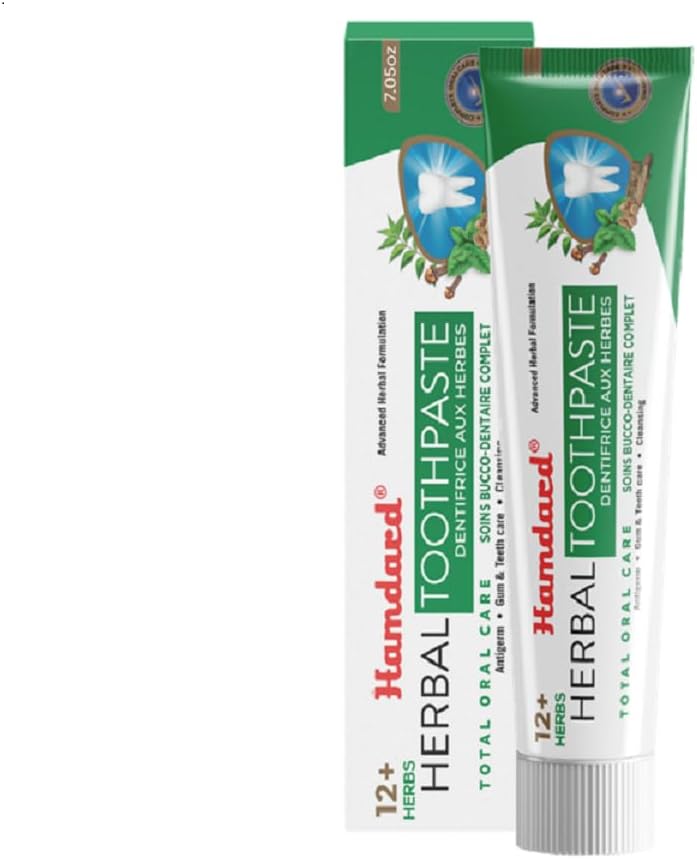 Hamdard Miswak Herbal & Paan Total Oral Care Toothpaste – 200g / 7.05Oz Each | Herbal Ayurvedic Toothpaste with Paan Flavor | Fluoride-Free | Gum Care, Fresh Breath & Natural Oral Hygiene