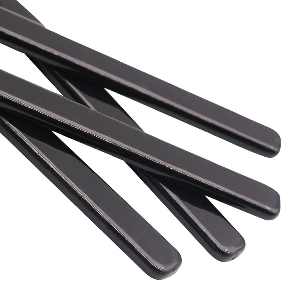 Bamboo Toothbrush Soft Bristles Manual Toothbrush Adult Toothbrush Pack of 4 Painted Black