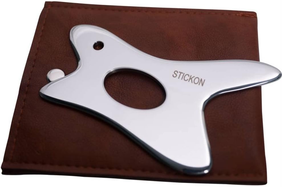 STICKON Gua Sha Massage Tool Stainless Steel Gua Sha Scraping Massage Tools IASTM Tools Great Soft Tissue Mobilization Tool(STICKON-22)