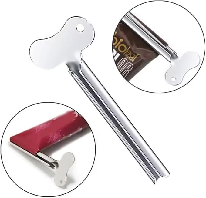 5Pcs Stainless-Steel Tube Toothpaste Squeezer Keys Metal Hair Dye Color Wringer Tool Durable Key Roller Dispenser Processing Bathroom Safety, Aids and Accessories