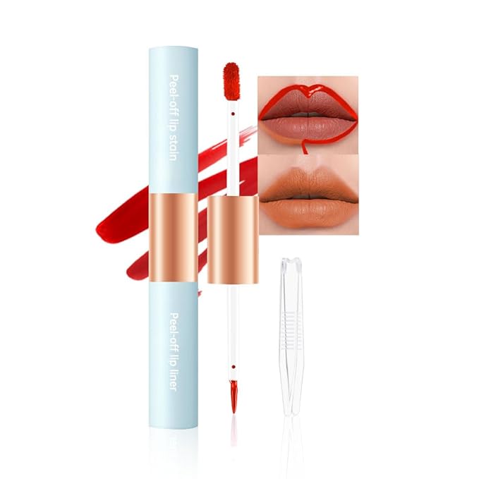 Matte Lip Liner Peel Off Lip Stain, Long Lasting Peel Off Lip Liner Stain, Peel-off Lip Gloss For All Skin Types, Transfer-proof Highly Pigmented Color Waterproof, (03#, Pack of 1)