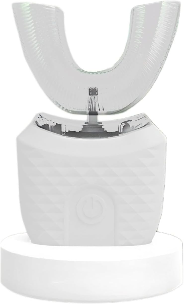 Scandinavian Smiles Brush 360° U-Shape Electric Toothbrush for Adults, IPX7 Waterproof,Oral Cleaning,Hands-Free Auto-Cleaning (White)