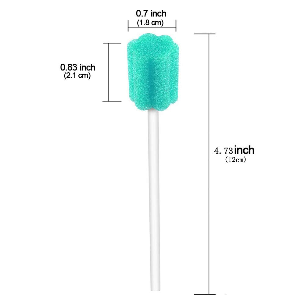 Wellgler's Disposable Oral Care Swabs, Sterile Sponge Mouth Swabs (250pcs, Sky Blue)