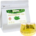 Peppermint Herbal Tea – 薄荷草本茶 – 3.7oz/105g (70 Pyramid Tea Bags), Non-GMO, Caffeine-Free, Refreshing Mint Flavor, Aids Digestion & Freshens Breath