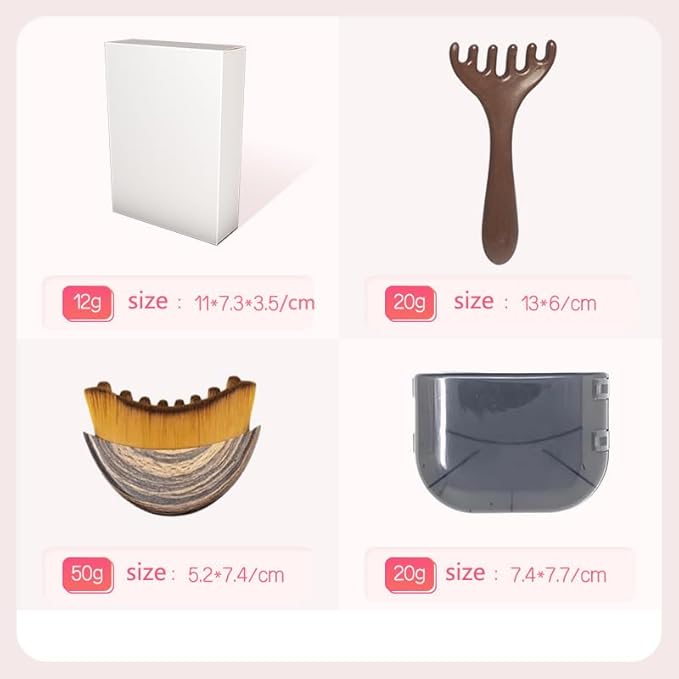 Lymphatic Contour Face Brush - Gentle Lymphatic Massage for Sculpted Jawline & Reduced Puffiness | Soft Bristles, Portable, Travel-Friendly (Set)