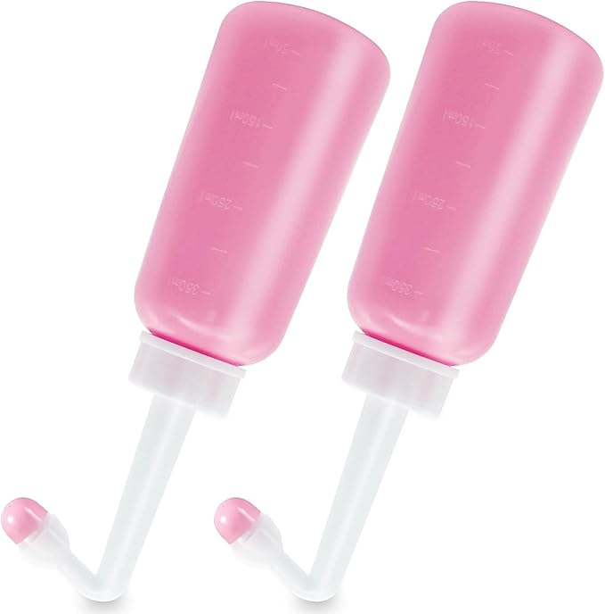 2PCS Peri Bottle for Postpartum Care,12 OZ Perineal Bottle Postpartum Essentials Upside Down Peri Bottle for Perineal Recovery