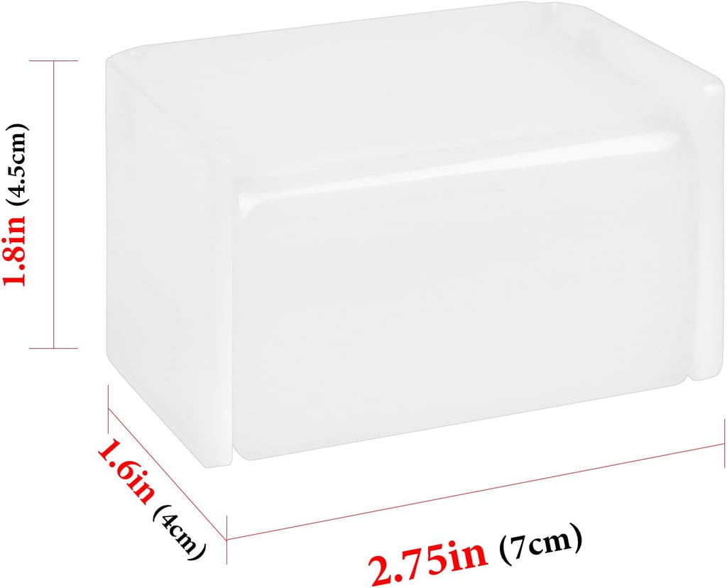 2 Pack Toothbrush Holder Wall Mounted with Cover for Bathroom, 2 Slots Toothbrush Storage Organizer for Shower, Self Adhesive Toothbrush Hanger Rack for Dorm, Cabinet (White)