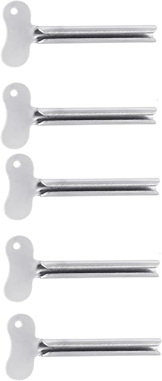 5Pcs Stainless-Steel Tube Toothpaste Squeezer Keys Metal Hair Dye Color Wringer Tool Durable Key Roller Dispenser Processing Bathroom Safety, Aids and Accessories