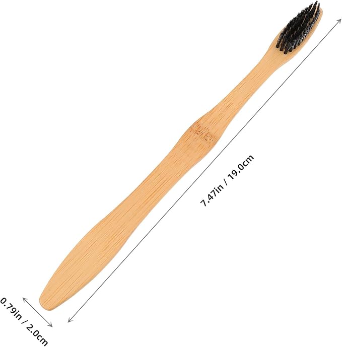 20 Pcs Biodegradable Toothbrushes with Soft Bristles Ergonomic Handle Portable Travel for Hotels Motels and Daily Use Organic Oral Care