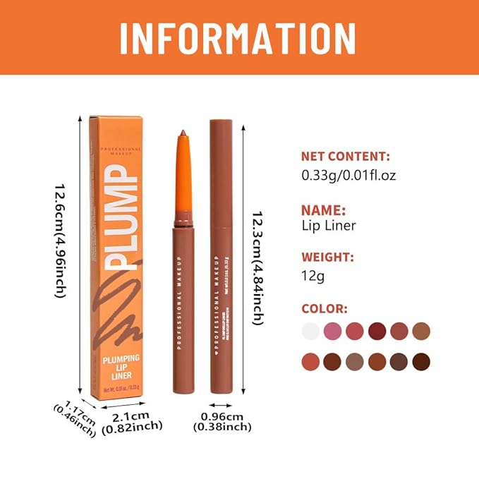 Matte Lip Liner Pencil for Shaping Lips, Retractable Creamy Brown Crayon LipLiner Pencil, Long Lasting Waterproof Lipstick Lip Liner Makeup, Vegan Beauty 05#