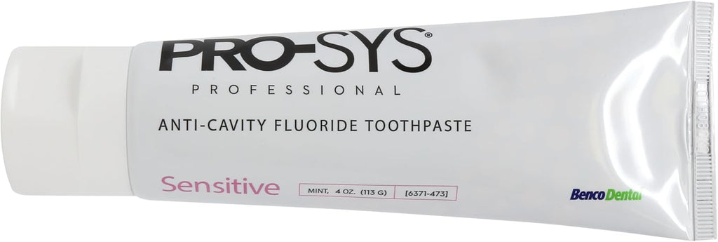 PRO-SYS® Professional Sensitive Toothpaste for Cavity Protection & Enamel Repair for Sensitive Teeth, Fluoride Toothpaste, Sooth Nerve Endings and Reduce Pain, Fresh Mint Gel (Pack of 4)