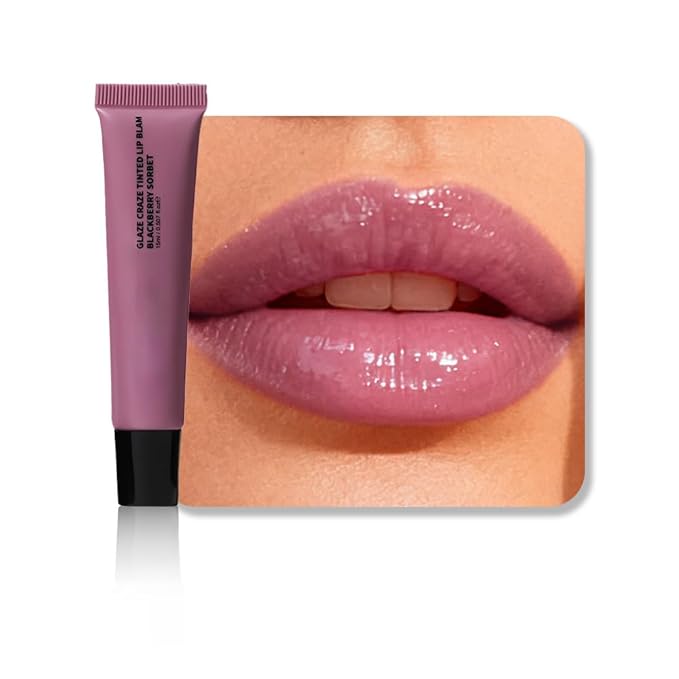 Light Gloss Tinted Buttery Lip Balm – Hydrating Lip Care with Nourishing Oils for Women’s Dry Lips, Natural Tint & Soft Gloss, Lip Plumper Moisture & Light Lip Stain Finish,Vegan #01Blackberry Sorbet
