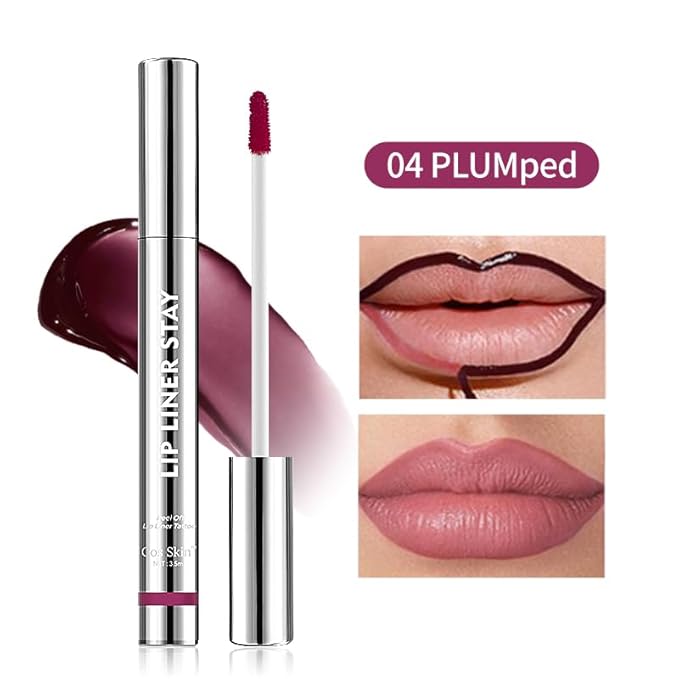 Peel Off Lip Liner & Tint – Mauve Nude Long Lasting Waterproof Velvet Matte Lip Stain, Smudge-Proof Transfer-Resistant Lip Glaze, 02 MUAH-ve 3.5ml (Deep Plum)