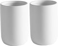 2Pcs Toothbrush Holders, Ceramic Toothbrush Holder Reusable Mouthwash Cup for Bathroom Counter Organizer, White, Holder