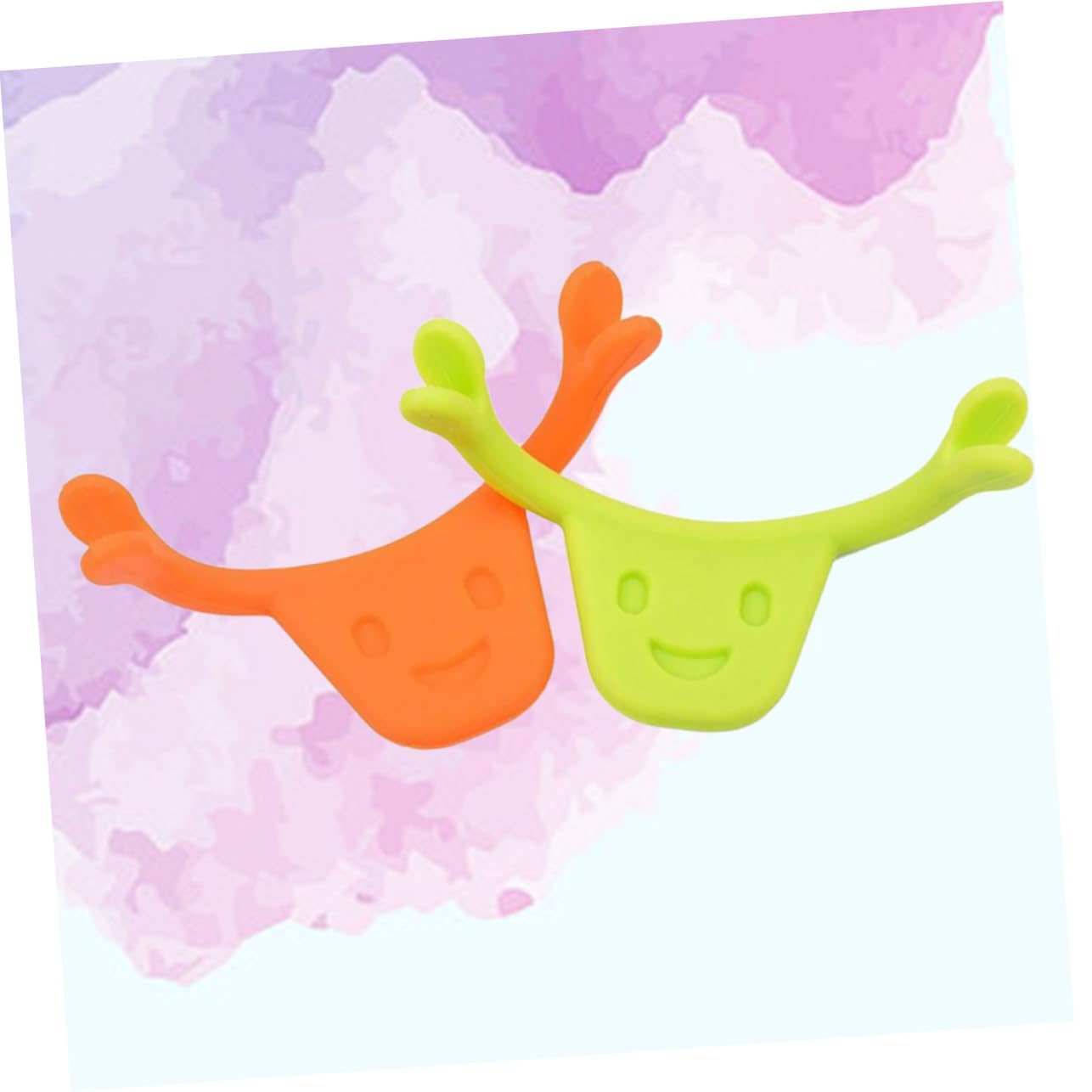 2pcs Smile Maker Silicone Smile Trainer Mouth Muscle Stretching Lifting Training Edible Safe Material Daily Facial Exercise Tool for Men and Women