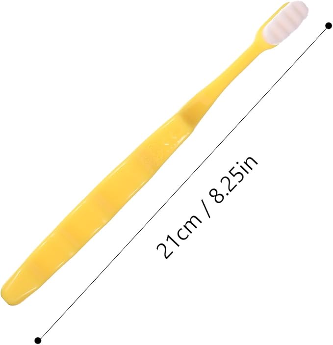 4pcs Extra Soft Micro-Nano Toothbrushes for Sensitive Teeth and Gums Manual Oral Care Bristles for Adults Elderly Pregnant Women and Braces Portable for Deep Cleaning and Tongue